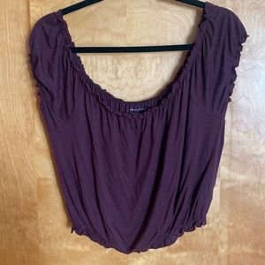 American Eagle Soft & Sexy Burgundy Crop Top, XL